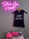 Stay Difficult Crop Tank