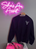 Crew Neck Sweat Shirt (Black)