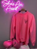 Crew Neck Sweat Shirt (Pink)