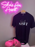 She's An Asset- Black T-Shirt