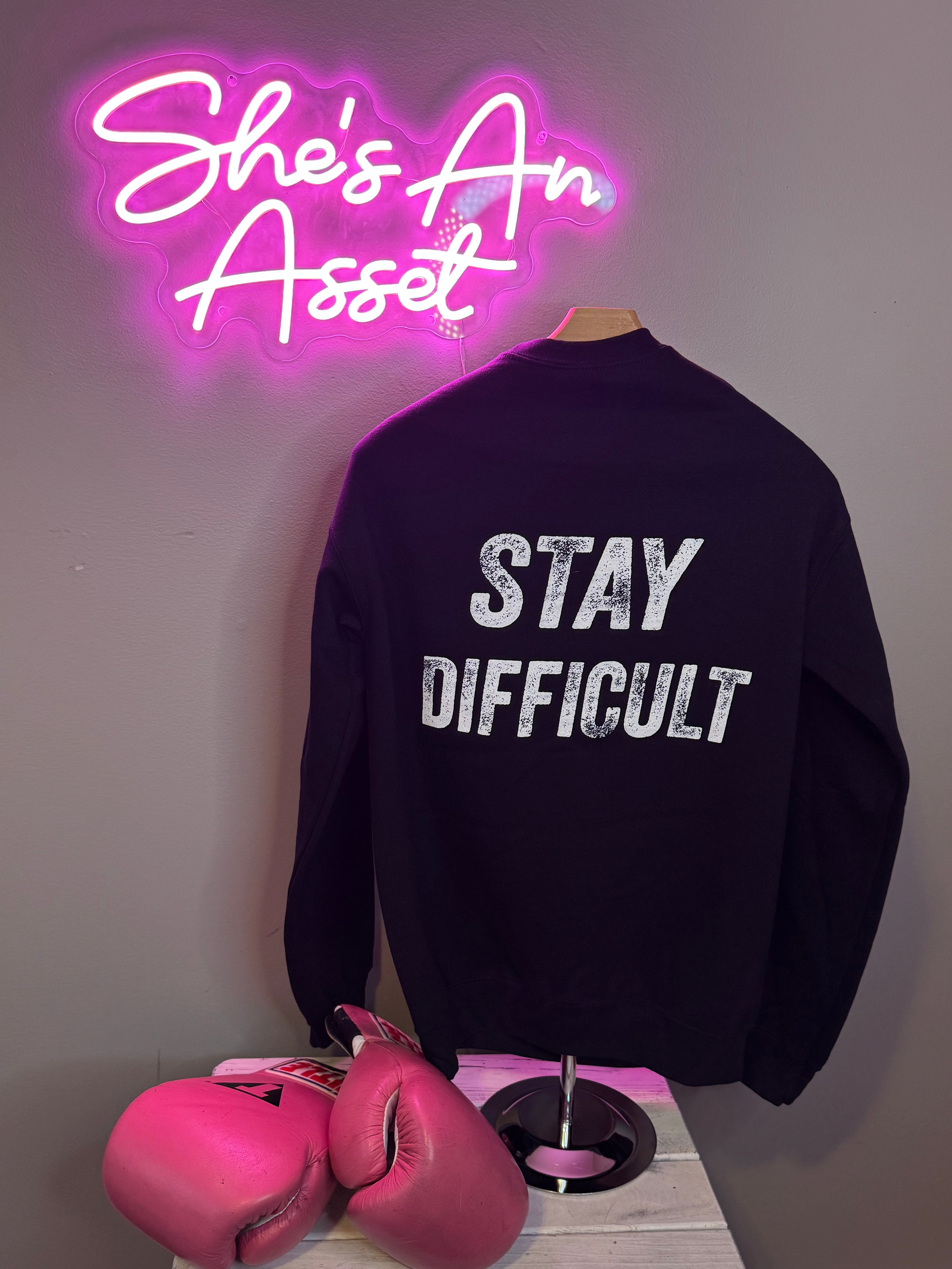 Crew Neck Sweat Shirt (Black)